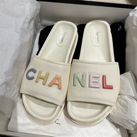 chanel sliders|flannels women's sliders.